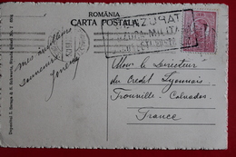 1916    CARTE  POSTALE DE  BUCAREST    POUR   LA  FRANCE   CACHET  DE  CENSURE  MILITAIRE    2  PHOTOS - Storia Postale