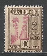 Guadeloupe 1928. Scott #J25 (M) Avenue Of Royal Palms * - Impuestos