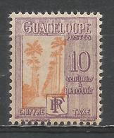 Guadeloupe 1928. Scott #J28 (M) Avenue Of Royal Palms * - Strafport