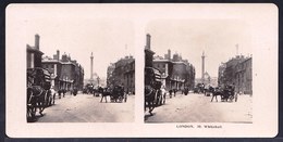 PHOTO STEREOSCOPIQUE - LONDON - WHITEHALL - VERY ANIMATED !! édit. Steglitz Berlin 1906 - Photos Stéréoscopiques
