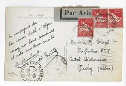 ALGERIE - 1933 - CARTE Par AVION De ALGER => VICHY - Covers & Documents