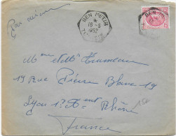 TUNISIE - 1952 - ENVELOPPE De BEN METIR Avec CACHET HEXAGONAL - Briefe U. Dokumente