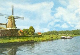 Ommen, Vechtgezicht (met Molen)  (Een Raster Op De Kaart Is Veroorzaakt Door Het Scannen;de Afbeelding Is Helder) - Ommen