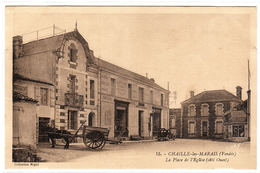 CHAILLE LES MARAIS (85) - La Place De L' Eglise (côté Ouest) - Ed. Collection Migné, G. Artaud, Nantes - Chaille Les Marais