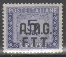 Amg-Ftt 1947-49 - Segnatasse 5 L. ** - Ottima Centratura        (g5429) - Strafport