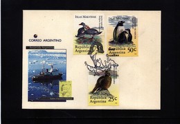 Argentina 1994 Islas Malvinas - Animals Interesting Cover - Lettres & Documents