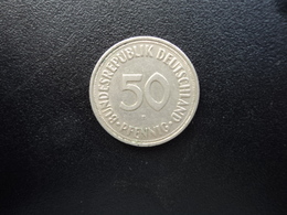 RÉPUBLIQUE FÉDÉRALE ALLEMANDE : 50 PFENNIG   1967 F    KM 109.1    SUP - 50 Pfennig