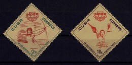 Kuba Cuba 1962 Sport - Bogenschießen Pistolenschießen - MiNr 776 + 792 * - Tir à L'Arc