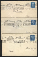 GERMANY: 3 Covers Sent From Hamburg To Italy In 1929, All Franked With 25Pf. And Nice Advertising Cancel Of The Port Of  - Otros & Sin Clasificación