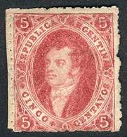 ARGENTINA: GJ.33, One Of The Few Known UNUSED Examples, Fine Quality, Rare, Catalog Value US$1,000, With Alberto Solari  - Unused Stamps