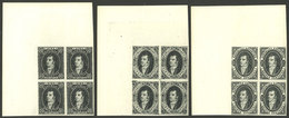 ARGENTINA: GJ.R15/R17, Liechtenstein Reprints, Corner Blocks Of 4, Superb! - Briefe U. Dokumente