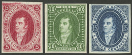 ARGENTINA: GJ.9/11, Liechtenstein Reprints Of The Year 1924 In The Original Colors, Paper With Star Watermark, Cmpl. Set - Covers & Documents