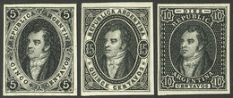 ARGENTINA: GJ.15/17, Liechtenstein Reprints Of The Year 1924 Made With The Original Plates, Refurbished, Cmpl. Set Of 3  - Brieven En Documenten