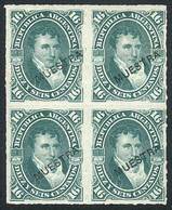 ARGENTINA: GJ.50, Block Of 4 Overprinted MUESTRA (specimen), Excellent Quality! - Andere & Zonder Classificatie