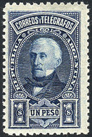 ARGENTINA: GJ.115, 1889 1P. San Martín, Mint Very Lightly Hinged, Excellent! - Andere & Zonder Classificatie