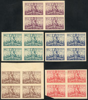 ARGENTINA: GJ.935/9, 1946 First Anniversary Of 17 October 1945, PROOFS In The Adopted Colors, Complete Set Of 5 Values I - Sonstige & Ohne Zuordnung