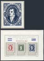 ARGENTINA: GJ.HB 20b, 1966 Philatelic Meetings, With Variety: DOUBLE IMPRESSION Of The 15c. Value, MNH, Excellent Qualit - Blocs-feuillets