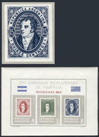 ARGENTINA: GJ.HB 20b, 1966 Philatelic Meetings, With Variety: DOUBLE IMPRESSION Of The 15c. Value, MNH, Excellent Qualit - Hojas Bloque