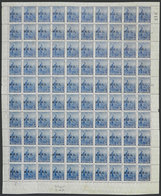 ARGENTINA: GJ.578, 1912 12c. Plowman With M.R.C. Overprint, Complete Sheet Of 100 Stamps, Including Some Overprint VARIE - Oficiales