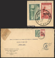 ARGENTINA: Registered Cover Sent From CORRIENTES To Buenos Aires On 20/MAY/1948, With Extremely Rare Mixed Postage Combi - Dienstzegels