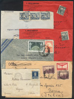 ARGENTINA: 6 Covers Sent To Italy Between 1908 And 1950, Some Very Nice And Interesting Postages! - Other & Unclassified
