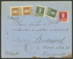 ARGENTINA: 21/AU/1923 Patagones - Hungary, Registered Cover Franked With 27c. (set San Martín W/o Period), With Transit  - Other & Unclassified