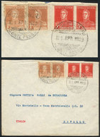 ARGENTINA: CANCEL OF ITALIAN SHIP: Cover Sent To Rapallo On 1/AP/1929 Franked With 12c. (San Martin W/o Period) With 2 D - Other & Unclassified