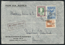 ARGENTINA: 5/MAY/1933 Buenos Aires - Germany: Airmail Cover Franked With 5P. San Martín + Other Values (total 5.25P.), V - Autres & Non Classés