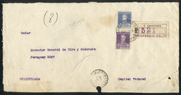 ARGENTINA: Front Of A Registered Cover Sent From CARCARANÁ (Santa Fe) To Buenos Aires On 13/MAR/1935 Franked With 45c.,  - Other & Unclassified