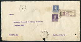 ARGENTINA: Front Of A Registered Cover Sent From CARCARANÁ (Santa Fe) To Buenos Aires On 13/MAR/1935 Franked With 45c.,  - Altri & Non Classificati