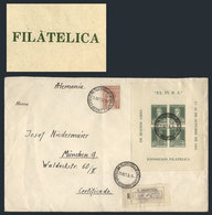 ARGENTINA: Registered Cover Franked With Souvenir Sheet 1a (EX.FI.B.A. Exposition With Variety: Accent Over First A Of F - Other & Unclassified