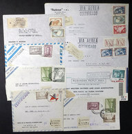 ARGENTINA: 8 Registered Air Mail Covers Sent To USA Between 1947 And 1963, Nice And Interesting Postages! - Other & Unclassified