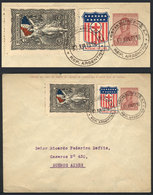 ARGENTINA: VK.29c Stationery Envelope + 2 Cinderellas Of The French Patriotic Committee In Buenos Aires, Sent From Trist - Andere & Zonder Classificatie
