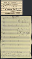 ARGENTINA: DE ROGATIS, PASCUAL: Musician, Violinist, Composer, Original Sheet Music Of His Work La Novia Del Hereje (act - Sonstige & Ohne Zuordnung