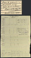 ARGENTINA: DE ROGATIS, PASCUAL: Musician, Violinist, Composer, Original Sheet Music Of His Work La Novia Del Hereje (act - Autres & Non Classés