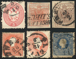 AUSTRIA: Small Lot Of Classic Stamps With Interesting Cancels, Almost All Of Fine To VF Quality! - Sonstige & Ohne Zuordnung