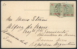 AZORES: Postcard (view Of King And Queen Of Portugal In Azores, Capelho Fayal), Franked By Sc.103 X2, Sent From Horta To - Azores