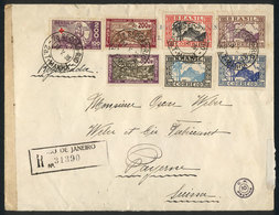 BRAZIL: Registered Cover With Multicolored Postage (7 Different Commemorative Stamps), Sent To Switzerland On 19/MAY/193 - Otros & Sin Clasificación