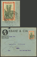 BRAZIL: Cover Sent From Porto Alegre To Fachinal Do Soturno In NO/1937, Franked By RHM.C-120 ALONE, Catalog Value 840Rs. - Other & Unclassified