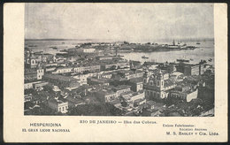 BRAZIL: RIO DE JANEIRO: Rare Postcard With View Of Ilha Das Cobras, Advertising For The Argentine Co. BAGLEY, Manufactur - Other & Unclassified