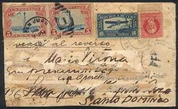 CUBA: Cover With Cuba-USA Combined Postage, Flown On First Flight From Santo Domingo (Dominican R.) To Santiago De Cuba. - Andere & Zonder Classificatie