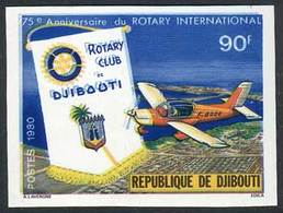 DJIBOUTI: Sc.509, 1980 Rotary International, With IMPERFORATE And DOUBLE IMPRESSION Of Blue Color Varieties, VF Quality! - Djibouti (1977-...)