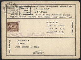 ECUADOR: 18/MAY/1929 Guayaquil - Cristobal: PANAM First Flight, With Arrival Backstamp, VF Quality! - Ecuador