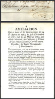 SPAIN: EXTENSION To The Instructions Of 24 August 1764, Of 5 December 1767, And Of 30 May 1769, That Must Be Observed By - Other & Unclassified