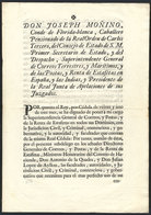 SPAIN: Original Document Of 4 Pages Printed On 8/AP/1778 With Instructions Of The Count Of Florida-blanca For The Operat - Altri & Non Classificati