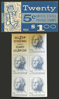 UNITED STATES: Complete Booklet Of 20 Stamps Of 5c., Excellent Quality, Low Start! - Other & Unclassified