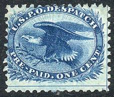 UNITED STATES: Sc.LO6, Eagle 1c. Blue, 1875 Reprint, Perf 12, VF Quality, Catalog Value US$175. - Otros & Sin Clasificación