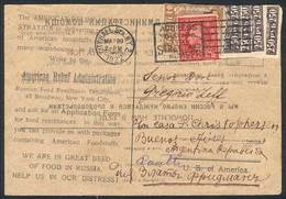 UNITED STATES: Card Of The American Relief Administration, Russian Food Remittance Department, Sent From Russia With Unc - Postal History