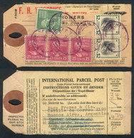 UNITED STATES: International Parcel Post Tag Sent To Argentina With Spectacular Postage Of $5.76, Very Fine Quality! - Marcofilia