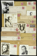 UNITED STATES: COVERS WITH PHOTOS OF ARTISTS: 20 Covers Sent To Argentina Between 1954 And 1956, Almost All Franked With - Poststempel